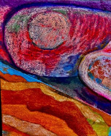 Untitled — Paintings on sandpaper 5"x4"